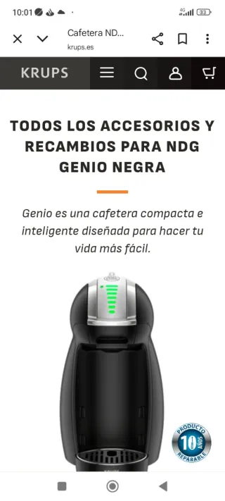 Accesorios Cafetera Krups Dolce Gusto Genio
