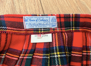 Falda escocesa tartan roja House of Cashmere