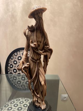 Figura Alabastro Japonés Anciano