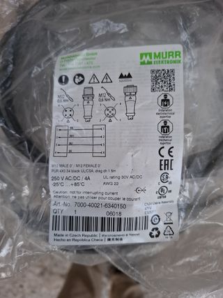 Cable Murrelektronik M12 4x0.34 1.5m