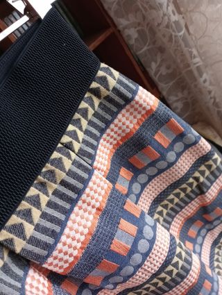 Gonna fantasia geometrica Made in Italy