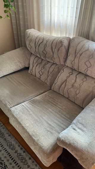2 Sofás Extensibles (3+2 Plazas) Tela. 


