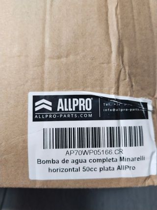 Bomba Agua Minarelli 50cc Plata