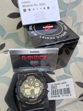 Casio G-Shock GA-100GBX-1A9ER negro y dorado