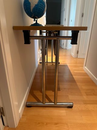 Mesa escritorio plegable madera y metal