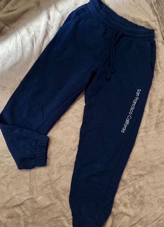 Pantalón de chándal azul marino Zara
