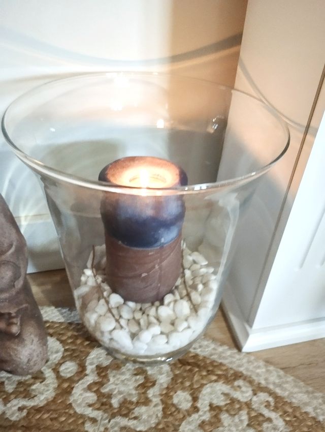 GRANDE VASO O FOTOFORO IN VETRO