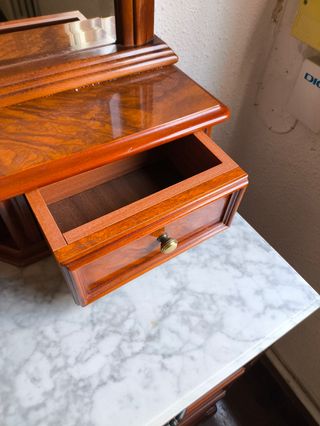 Cómoda tocador madera con espejo
