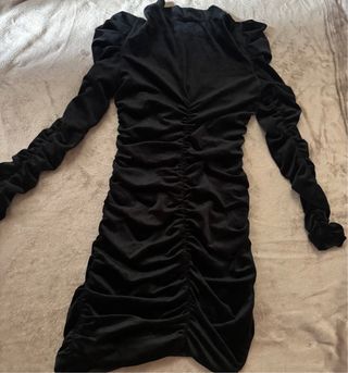 Vestido Negro Terciopelo Navidad