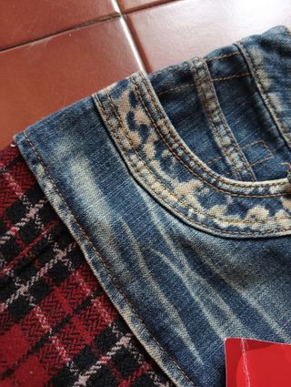 Gonna jeans scozzese Conbipel