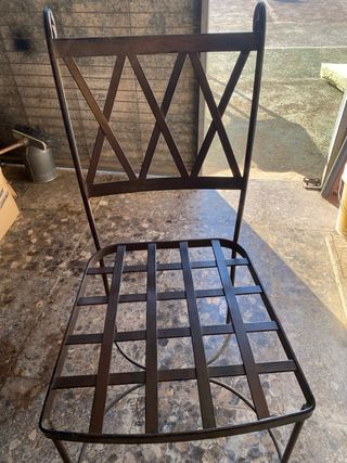 Sedia in ferro battuto Cross design