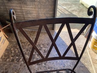 Sedia in ferro battuto Cross design