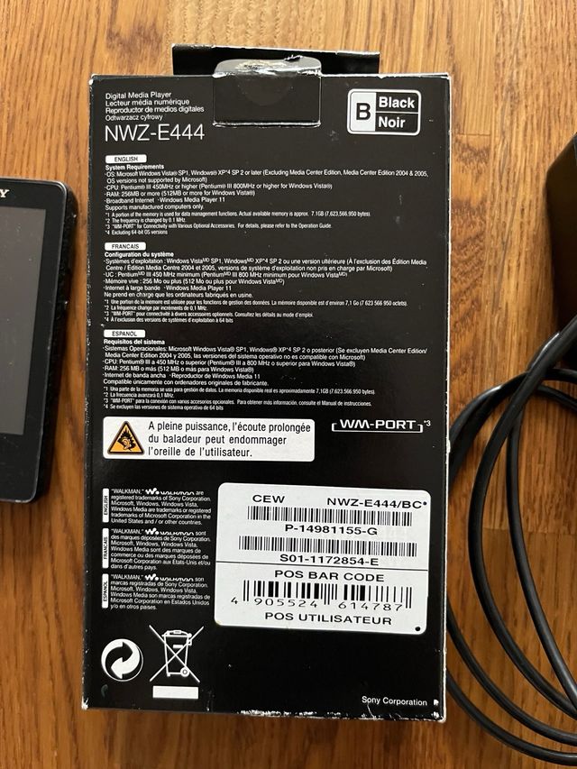 Walkman MP3 Sony NWZ-E444 Negro