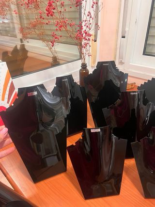 Lote Exhibidores Collares Negro