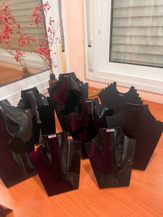 Lote Exhibidores Collares Negro