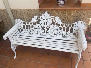 Banco de Hierro Forjado Blanco
