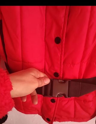 Replay & Sons plumífero rojo y negro
