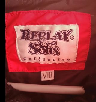 Replay & Sons plumífero rojo y negro