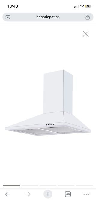 Campana extractora blanca 60 cm