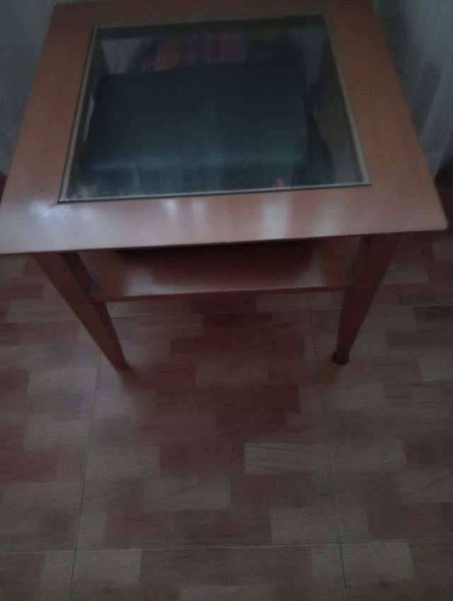 Mesa de centro madera y cristal