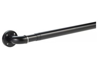 Barra Cortina Negra Extensible 120-210cm