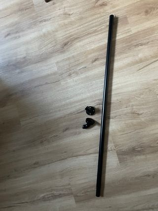 Barra Cortina Negra Extensible 120-210cm