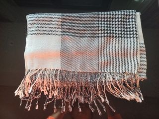 Pañuelo/Fular Pied de Poule Negro y Blanco