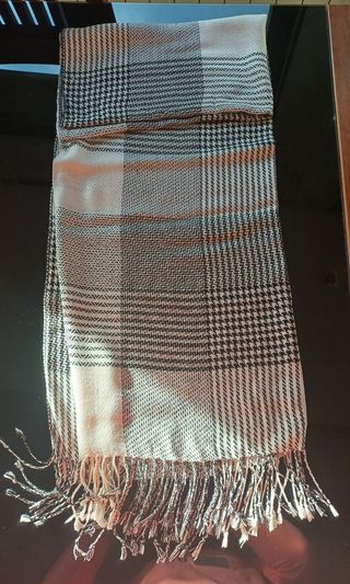 Pañuelo/Fular Pied de Poule Negro y Blanco