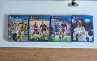 Lote 4 Juegos FIFA PS4: 15, 16, 17, 18