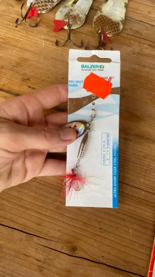 Cebo de pesca Balzer Red Spot Silber