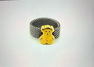 Anillo Tous Oso Dorado y Plata