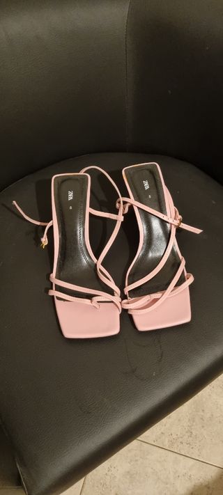 Sandali Zara rosa tacco donna