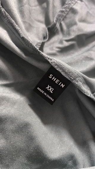 SUDADERA CHUBASQUERO SHEIN TURQUESA TALLA XXL