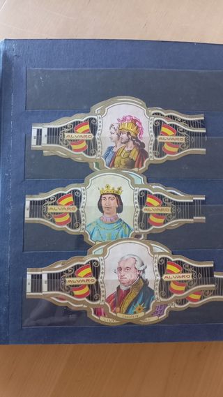 Álbum de fotos azul con diseño dorado