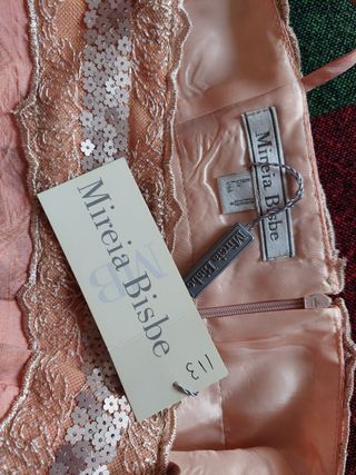 Vestido fiesta rosa Mireia Bisbe sin estrenar
