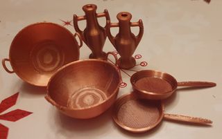 Menaje de cobre miniatura