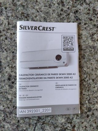Calefactor de pared blanco