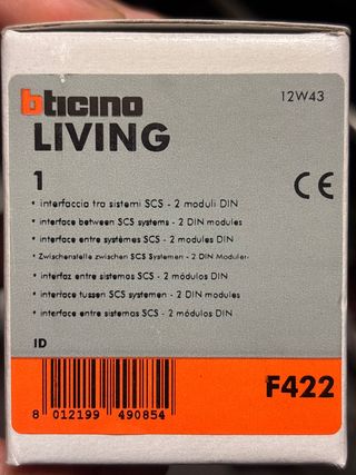 Interfaccia SCS Living 2 moduli F422 NUOVO