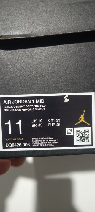 Nike Air Jordan Negro Gris Rojo