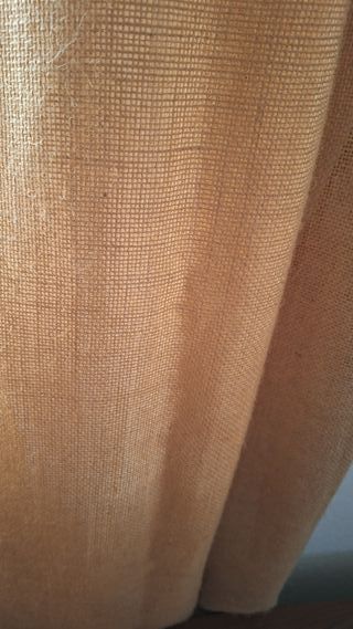 Cortinas de tela y yute color beige/marrón
