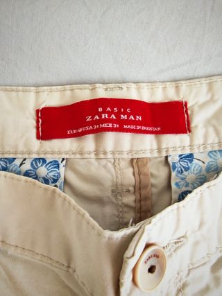 Pantalón corto Zara Man beige tallla 40