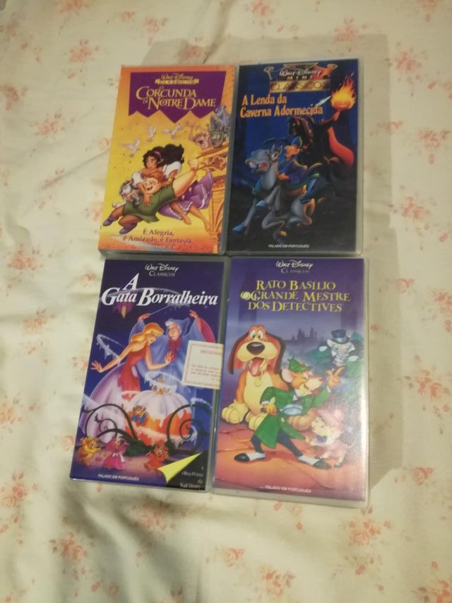 4 VHS Disney Clássicos Infantis