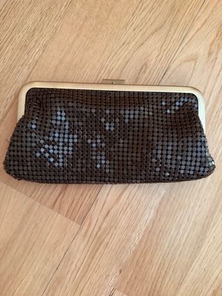 Bolso de fiesta marrón y dorado