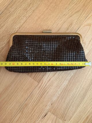Bolso de fiesta marrón y dorado