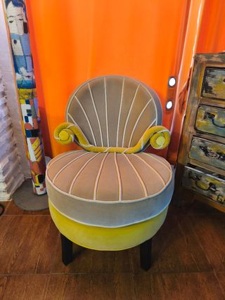 Sillón Frances Eugenia Beige y Amarillo