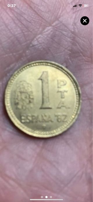 Moneda 1 Peseta 1982 Rey Juan Carlos I