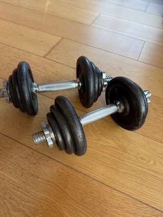Mancuernas ajustables hasta 10 kg cada una
