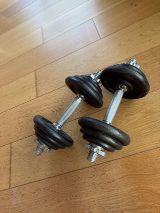Mancuernas ajustables hasta 10 kg cada una
