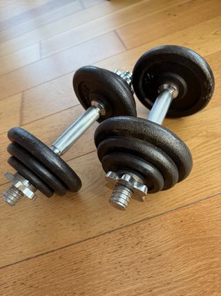 Mancuernas ajustables hasta 10 kg cada una