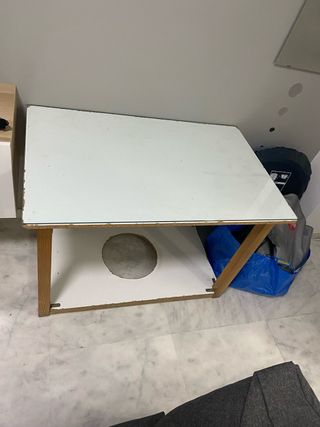 Mesa camilla madera y cristal 